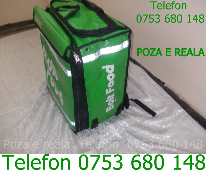 Geanta Bolt Food Livrari alimente bauturi,util si pt Wolt Glovo Bringo Tazz